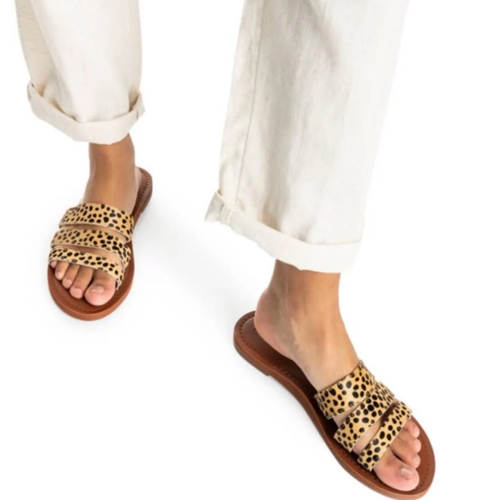 Roxy Womens Wyld Rose II Sandals Leopard Print NWT
